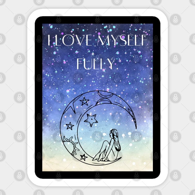 I love myself fully Sticker by Eveline D’souza